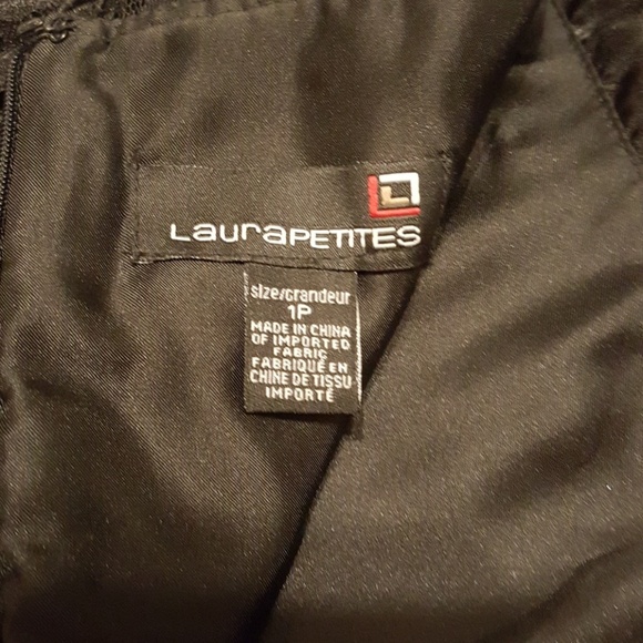 Laura Petites Elegant Black Lace Party Dress - Picture 5 of 5